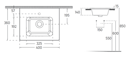 Раковина накладная прямоугольная ISVEA SistemaT Mirella 10SL50040SV 40 x 36 см цвет белый 10SL50040SV