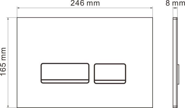 Кнопка для инсталляции Roxen Glass 430280B