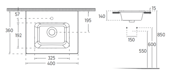 Раковина накладная прямоугольная ISVEA SistemaT Mirella 10SL50040SV 40 x 36 см цвет белый 10SL50040SV