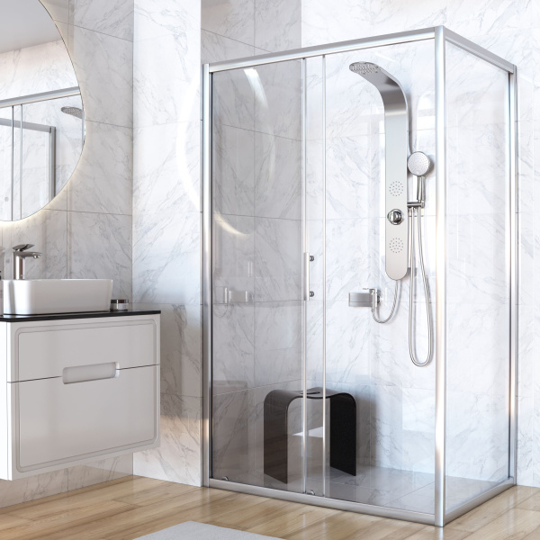 Душевая панель Taliente TA-G-S03C округлая настенная