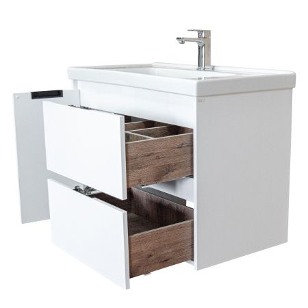 Тумба подвесная BRIZ Вена 90 с умывальником Грэйс, 239 03-20090-15 00 БЕЛ