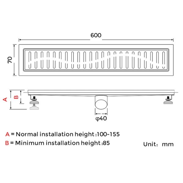 Душевой трап Gappo G86007-3