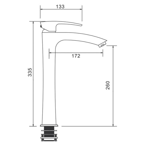 Смеситель для раковины Gappo G07-6 G1007-16