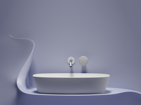 Умывальник чаша накладная овальная Ceramicanova Element 600*380*138мм, Белый матовый, CN6049MW