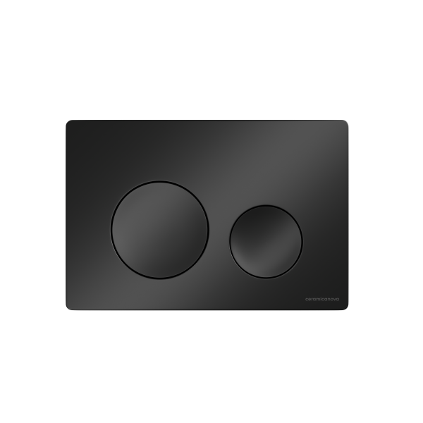 Система инсталляции для унитазов CERAMICANOVA Balance с кнопкой смыва Circle, цвет черный матовый, с креплениями, CN121001MB