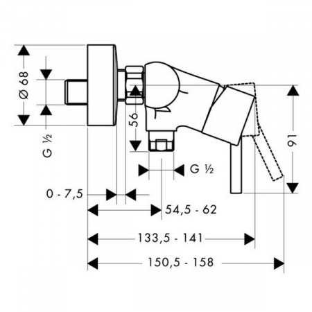 Смеситель для душа Hansgrohe Talis S2 32640000