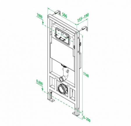 Инсталляция для подвесного унитаза IDDIS Neofix NEO0000I32