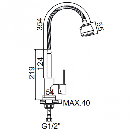 Смеситель для мойки Ledeme L74304