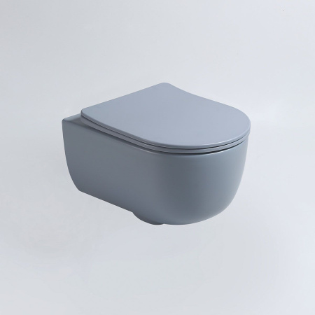 Унитаз подвесной Vincea Evo VT1-34SMO безободковый, цвет океан матовый, ультратонкое soft-close сиденье