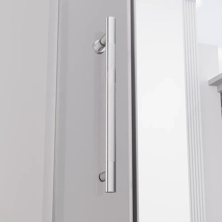 Душевая дверь распашная Veconi Premium Alassio CH, 1400х2000, хром, стекло прозрачное осветленное