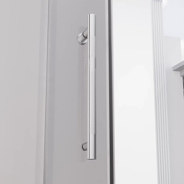 Душевая дверь распашная Veconi Premium Alassio CH, 1400х2000, хром, стекло прозрачное осветленное