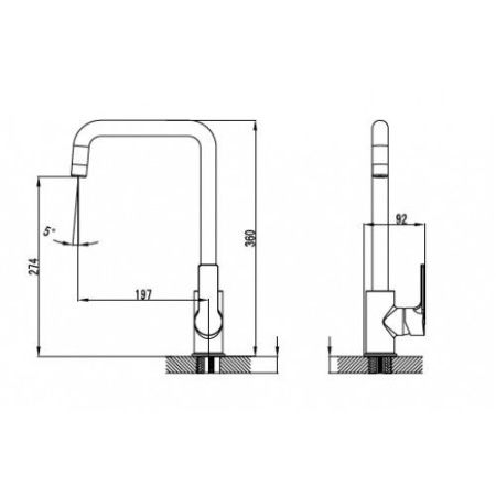 Cмеситель для мойки Kaiser Oval 56044