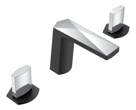 Смеситель для раковины Boheme Venturo 150-BCR-ICE черный, хром