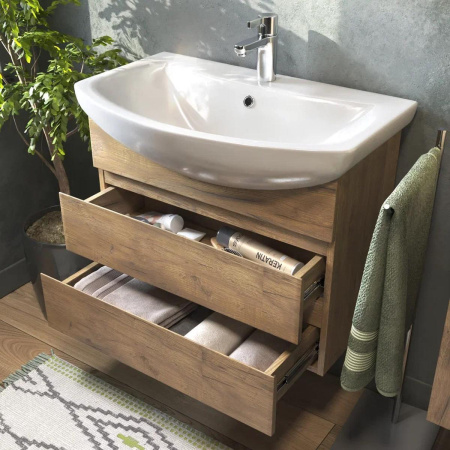 Тумба под раковину подвесная VIGO Wing tp.WIN.BAL.60.2Y дуб золотой, 60 см