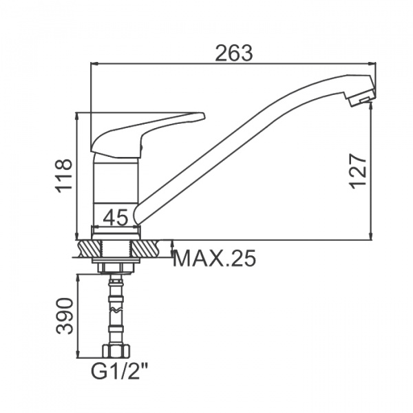 Смеситель для мойки Ledeme H39-B L4939-B