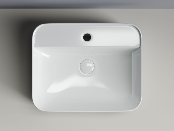 Умывальник чаша накладная прямоугольная Ceramicanova Element 500*400*140мм, Белый, CN5015