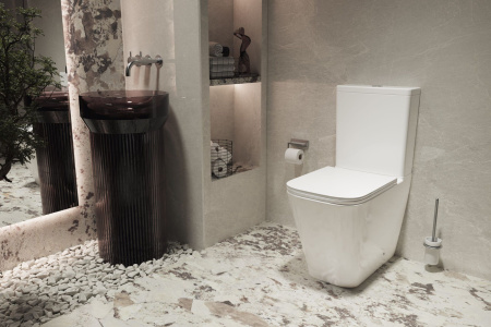 Унитаз-компакт Vincea Tornado Q-Line VT2-12T, цвет белый, ультратонкое сиденье soft-close, P-trap