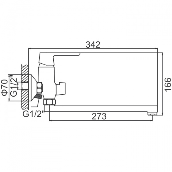 Смеситель для ванны Ledeme H53 L2253