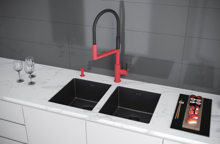 Мойка Paulmark LASSAN 38 UNI LA38-MBN 380х440х200 мм, нержавеющая сталь, матовый черный NANO-PVD