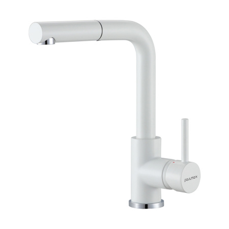 Смеситель для кухни Paulmark KASSEL Ka214311-431TW, белый матовый полностью