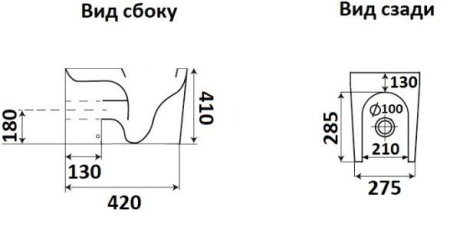 Унитаз приставной Ceramalux 3178-18