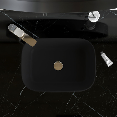 M8FWCC10450BM Func Раковина накладная AM.PM, прямоугольник, 45 см, цвет черный матовый