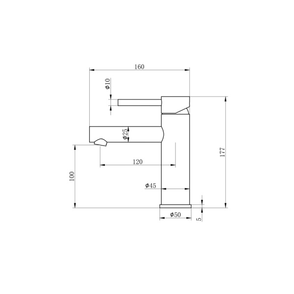 Смеситель для раковины WONZON & WOGHAND, Брашированное золото (WW-H9089-BG)