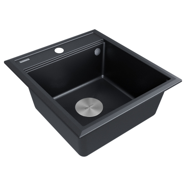 Мойка Paulmark STEPIA 45 PM114651-BLM 510х460х200 мм, IT-GRANIT, черный металлик
