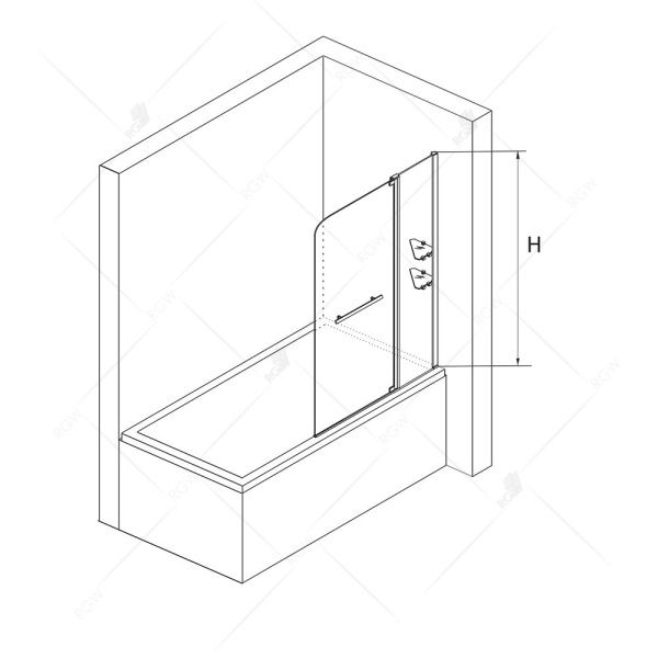 Шторка на ванну RGW SC-04 03110411-11 прозрачное стекло, хром