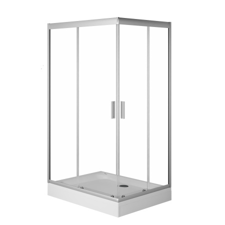 W90G-404-120290-MT Gem Twin Slide 120x90. Душевое ограждение AM.PM,120x90, профиль мат хром, стекло прозрачное