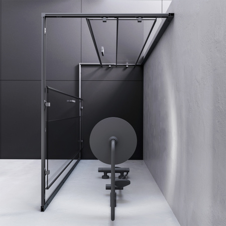 W93G-404-120280-BT Gem S Twin Slide Душевое ограждение AM.PM 120x80, профиль черный мат