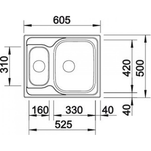 Мойка BLANCO TIPO 6 Basic матовая (221539+214301-1)