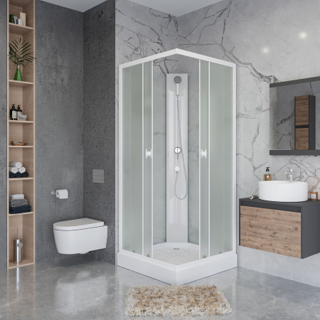 Душевая кабина Niagara Promo P90/13Q/MT/BK (90х90х200) 3 места