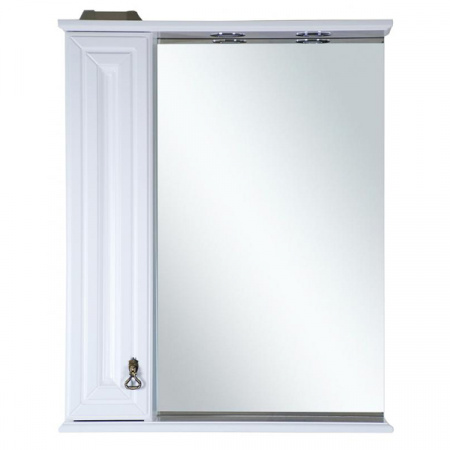 Зеркало-шкаф Misty Лувр 75 лев. белое П-Лвр03075-012Л