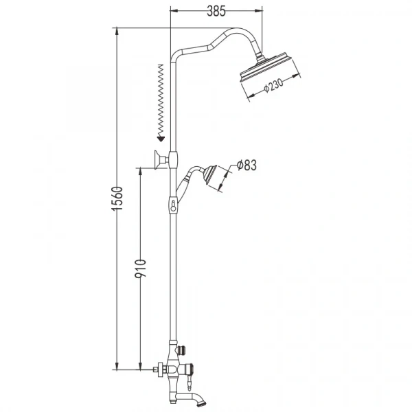 Душевая система Rose R0436Q