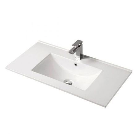 Тумба подвесная Toppus Silk 100 9811.003, белый матовый, с умывальником Premier