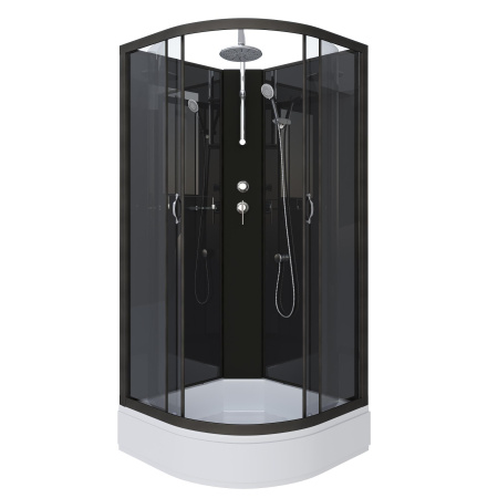 Душевая кабина Niagara Classic NG-6501-14BKT (90х90х210) средний поддон(26см),черный,стекло тонированное