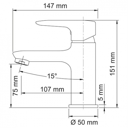 Смеситель для умывальника Wasserkraft Vils 5603