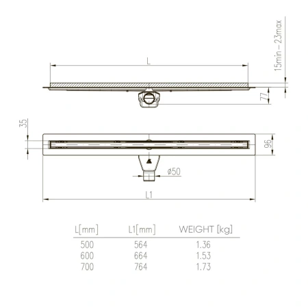 Душевой лоток щелевой Veconi Slim Line 800 V800SL