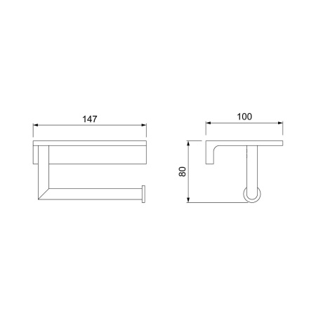 Держатель для туалетной бумаги с полочкой TIMO Selene 10040/00, хром