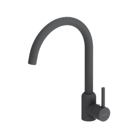 D3007022 Logic Кухонный смеситель Dorff поворотный, черный