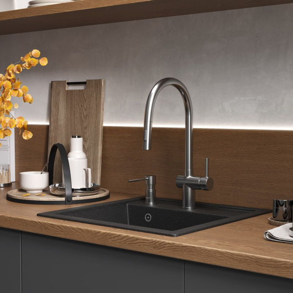 Кухонная мойка Reflexion Zia RX1251СL, уголь