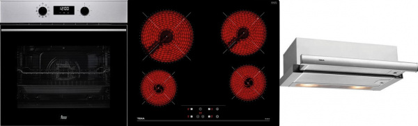 Комплект техники: Духовка TEKA HSB 645 SS INOX с варочной панелью TEKA TB 6415 и вытяжкой Вытяжка TEKA TL 6310 INOX