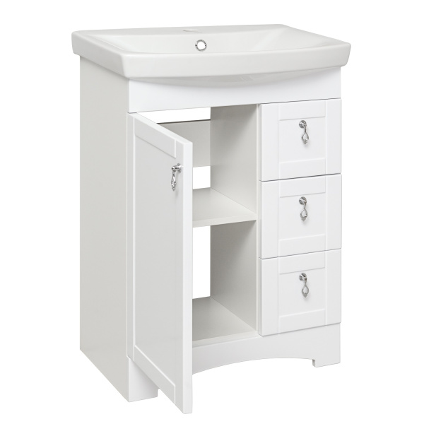 Тумба под раковину Runo  (под умывальник Carina 60) Мерида 60 (00-00000823)