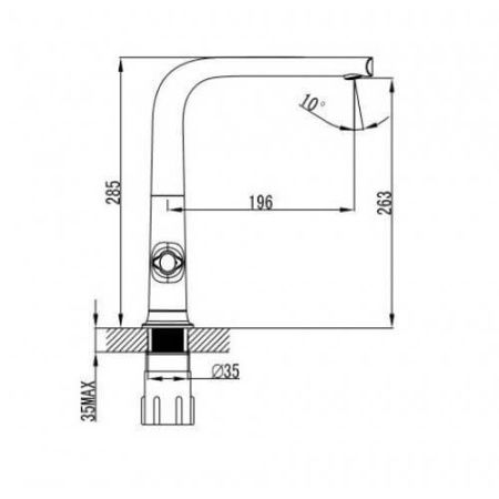 Cмеситель для мойки Kaiser Topaz 17133