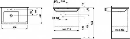 Умывальник Laufen Living 8174380001081 75x48x12.5