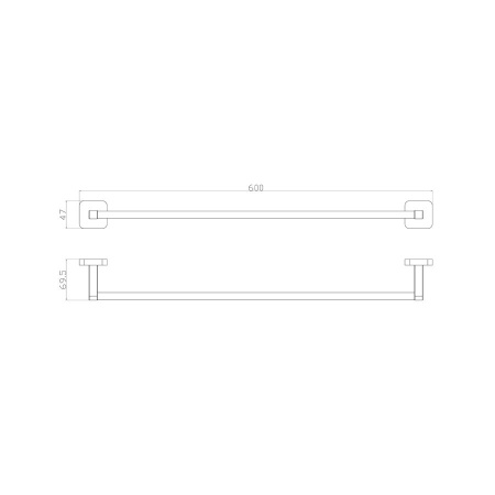Вешалка для полотенец WONZON & WOGHAND, Хром (WW-6612)