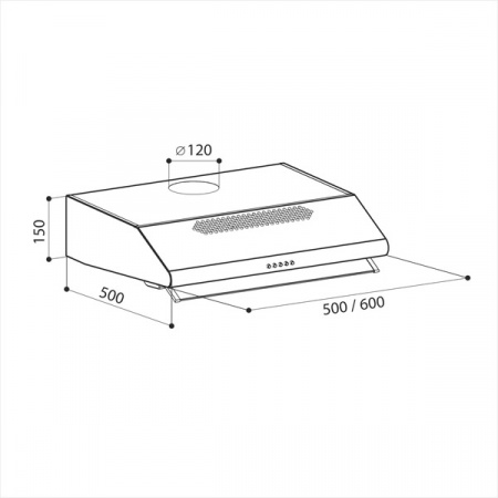 Кухонная вытяжка Lex Simple 600 White CHAT000017