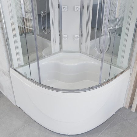 Душевая кабина Niagara Ultra NG-709-01 (100х100х220) высокий поддон(48см),стекло прозрачное с рисунком,4 места