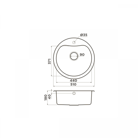 Кухонная мойка Omoikiri Saroma 51-IN нержавеющая сталь 4993007